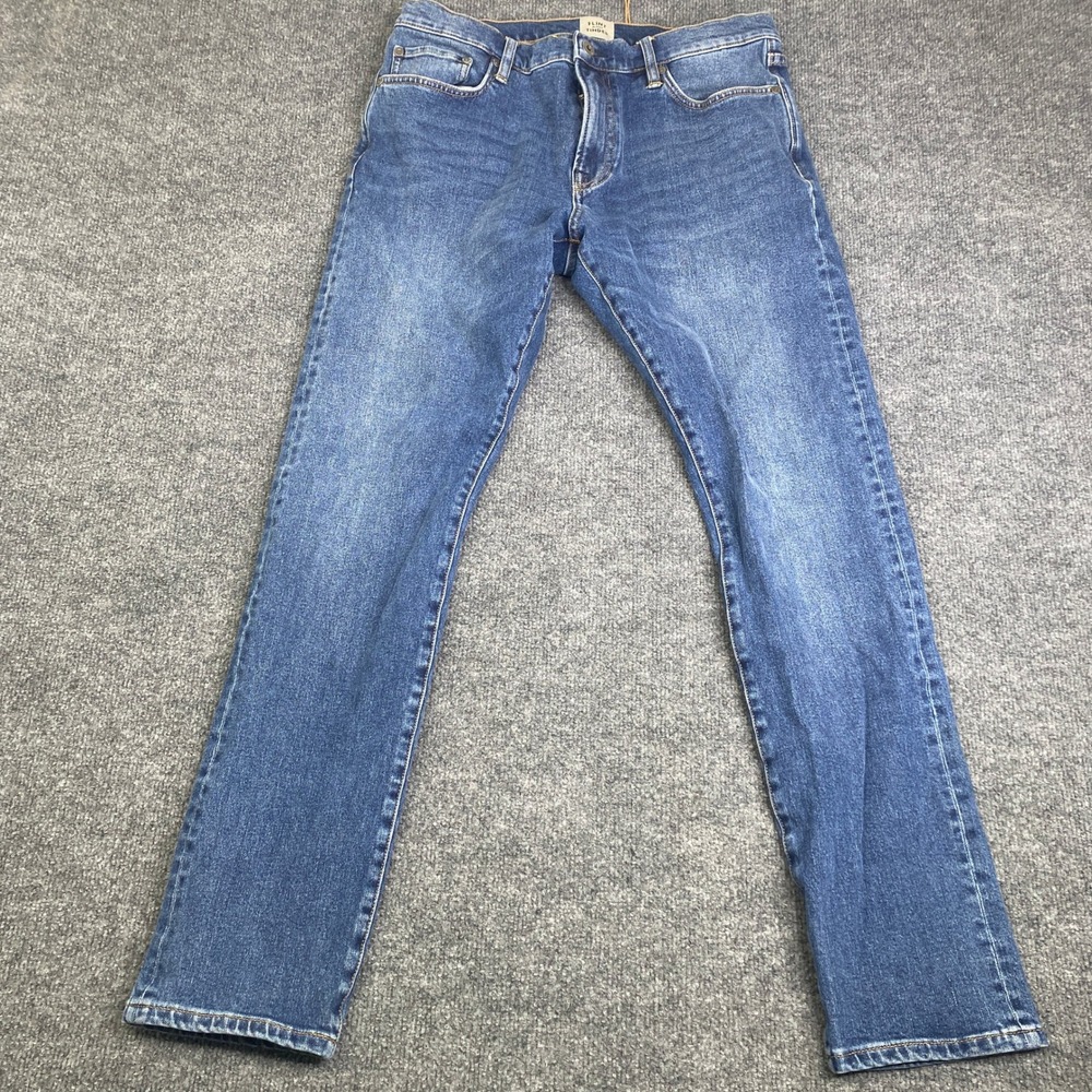 Slim Fit Men's Jeans in Medium Blue